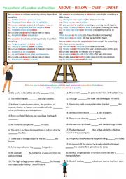 Prepositions of Position: Above, Over, Below, Under