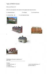 English Worksheet: Types of housing In Great Britain