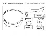 English Worksheet: Fruits 
