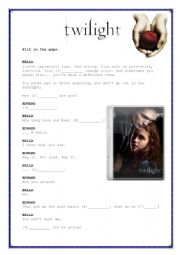 English Worksheet: Twilight - forest scene