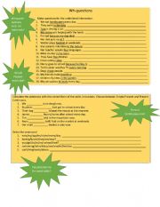 English Worksheet: Wh-questions 