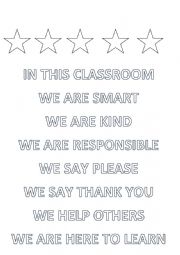 English Worksheet: in this classroom