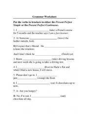 English Worksheet: Grammar Worksheet