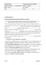 English Worksheet: 8th form M l term test1