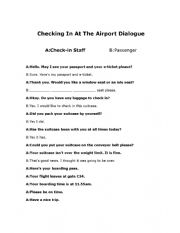 (Updated )Checking In At The Airport Role-Play Full Dialogue And Dialogue Boxes