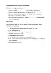 English Worksheet: Mulan