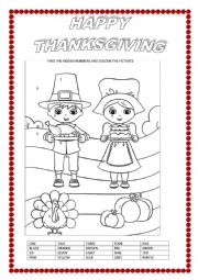 THANKSGIVING COLOURING