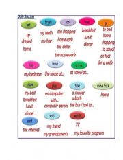 English Worksheet: My daily Routine