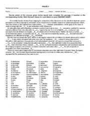 English Worksheet: Grammar exercise