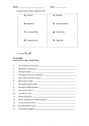 English Worksheet: Genitive case