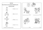 English Worksheet: Action Verbs