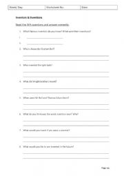 English Worksheet: ALEXANDER GRAHAM BELL 