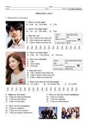 English Worksheet: K-Pop singers, countries, nationalities ans languages