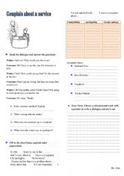 English Worksheet: Complaining apologizing