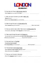English Worksheet: London Street Siew Rally Part 2