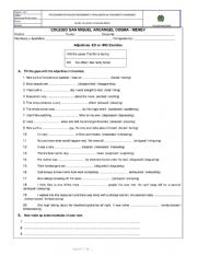English Worksheet: Adjectives -ed -ing
