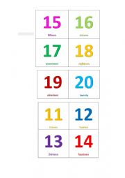 Numbers from 11 to 20