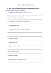 English Worksheet: The day in the life of a Stormtrooper - Present Simple daily routines Star Wars video worksheet