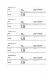 English Worksheet: jobs writing tips