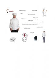 English Worksheet: chefs uniform
