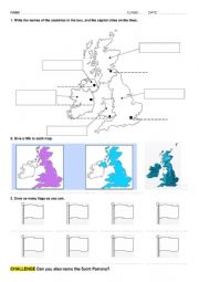 English Worksheet: British Isles Test