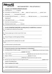 Grammar review worksheet