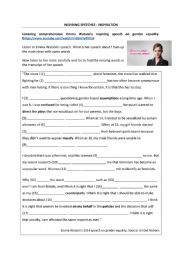 English Worksheet: Inspiration