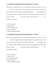 English Worksheet: Writing 9th form