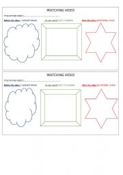 English Worksheet: watching video strategy 