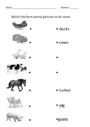 English Worksheet: Farm Animals