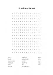 Food an Drink Word Search