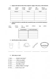 English Worksheet: COUNTABLES AND UNCOUNTABLES