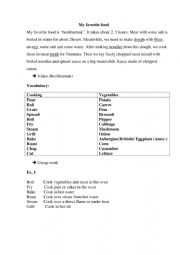 English Worksheet: Food