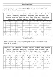 English Worksheet: ORDINAL NUMBERS