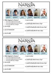 English Worksheet: Narnia