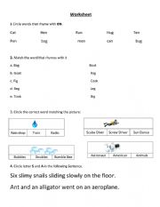 English Worksheet: literacy skills test