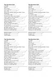 English Worksheet: Tag questions-Upper Intermediate Test