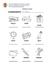 classroom objects