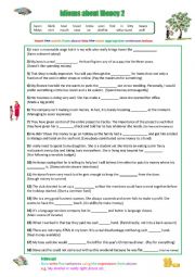 English Worksheet: Idioms about Money 2