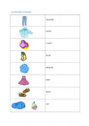 English Worksheet: clothes and colours