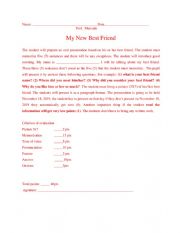 English Worksheet: best friend