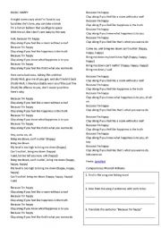 English Worksheet: MUSIC ACTIVITY