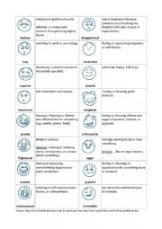 English Worksheet: Emotion Flashcards