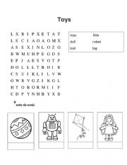 English Worksheet: toys
