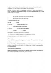 English Worksheet: ATM INSTRUCTIONS