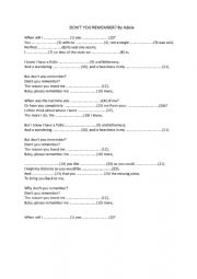 English Worksheet: adele