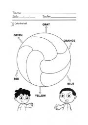 English Worksheet: Colors activity