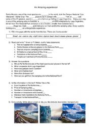 English Worksheet: Perito Moreno Arg