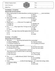English Worksheet: Quiz Unit 1 Close up B2