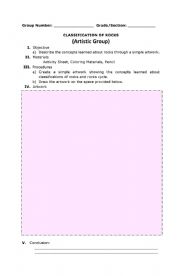 English Worksheet: rocks